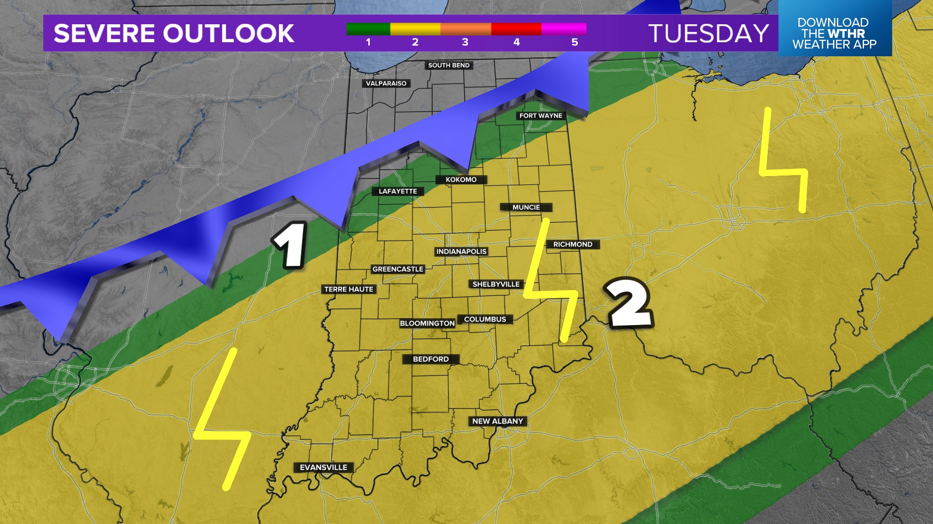 Indiana may get scattered severe storms Tuesday as April 2025 ends ...