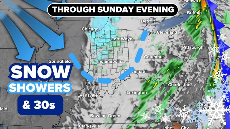 From 70s to snow showers through Sunday evening in central Indiana | Live Doppler 13 Weather Blog