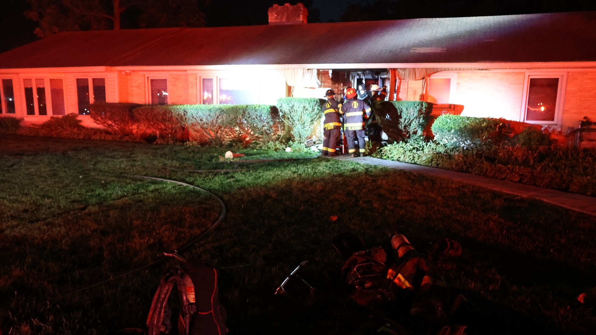 The fire happened around 9:20 p.m. Monday in the 3900 block of Devon Drive on the near east side of Indianapolis.