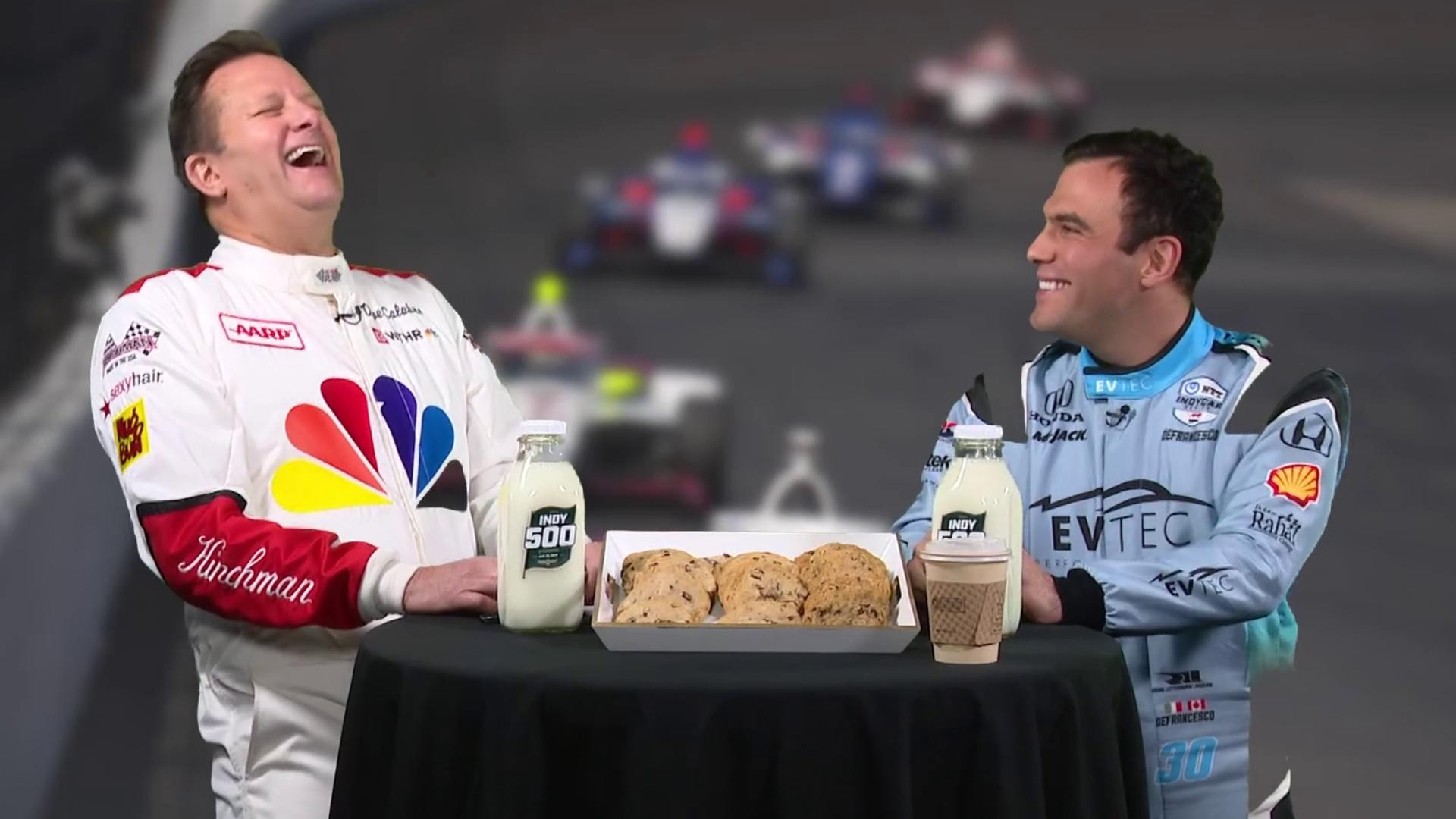 Dave Calabro is back this season to chat with Indy 500 hopefuls over milk and cookies!