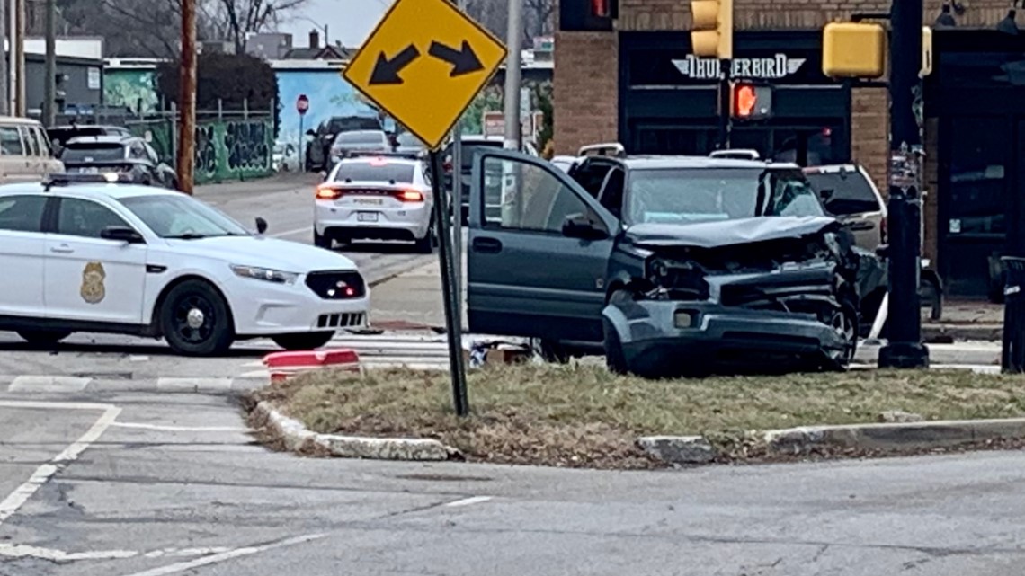 Serious crash in Fountain Square after police chase | wthr.com