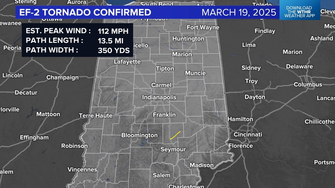 NWS confirms EF-2 tornado touched down in Bartholomew County | Live ...