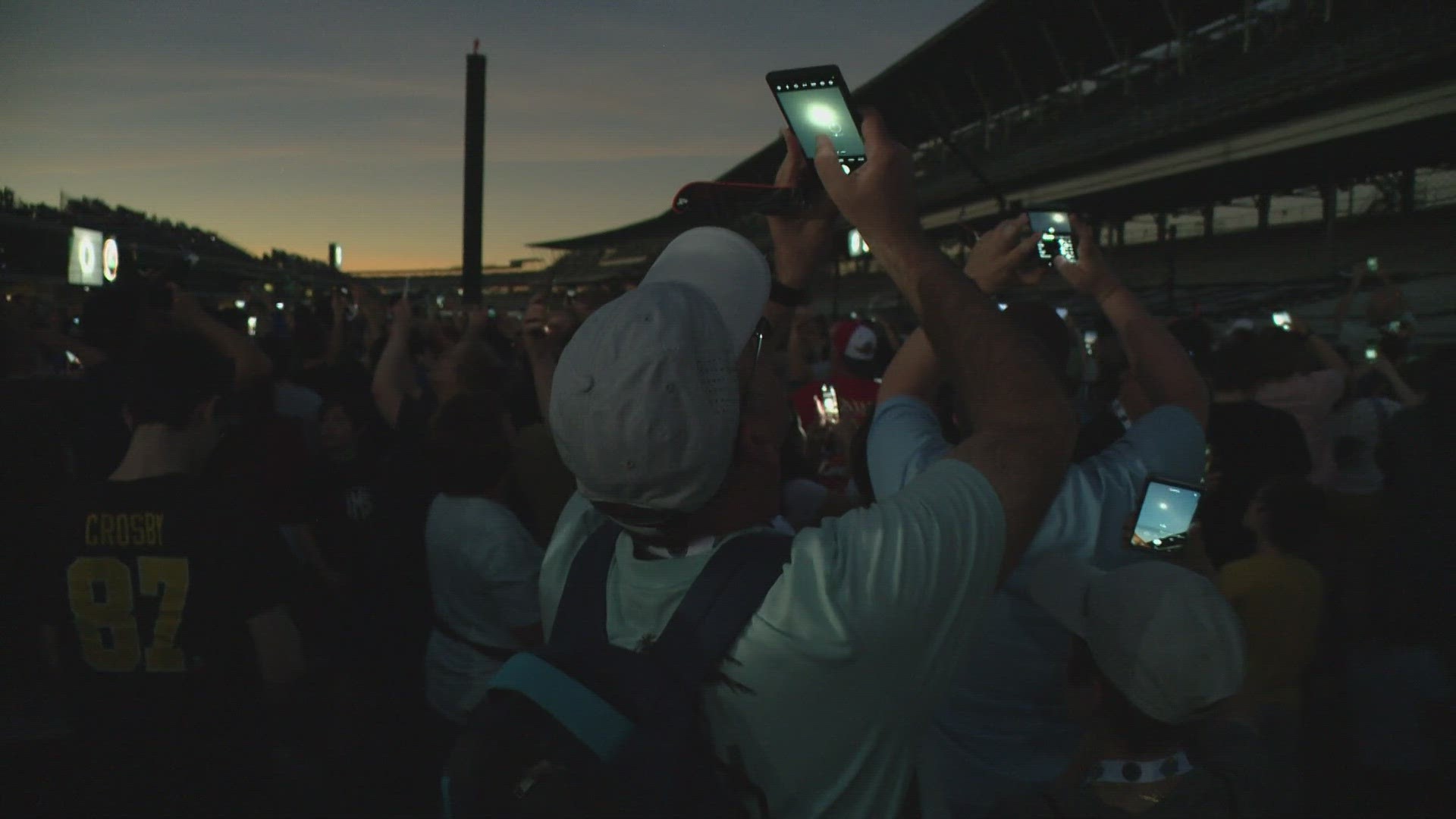 13News reporter Rich Nye and 13News meteorologist Angela Buchman recap viewing the total solar eclipse at the Indianapolis Motor Speedway.