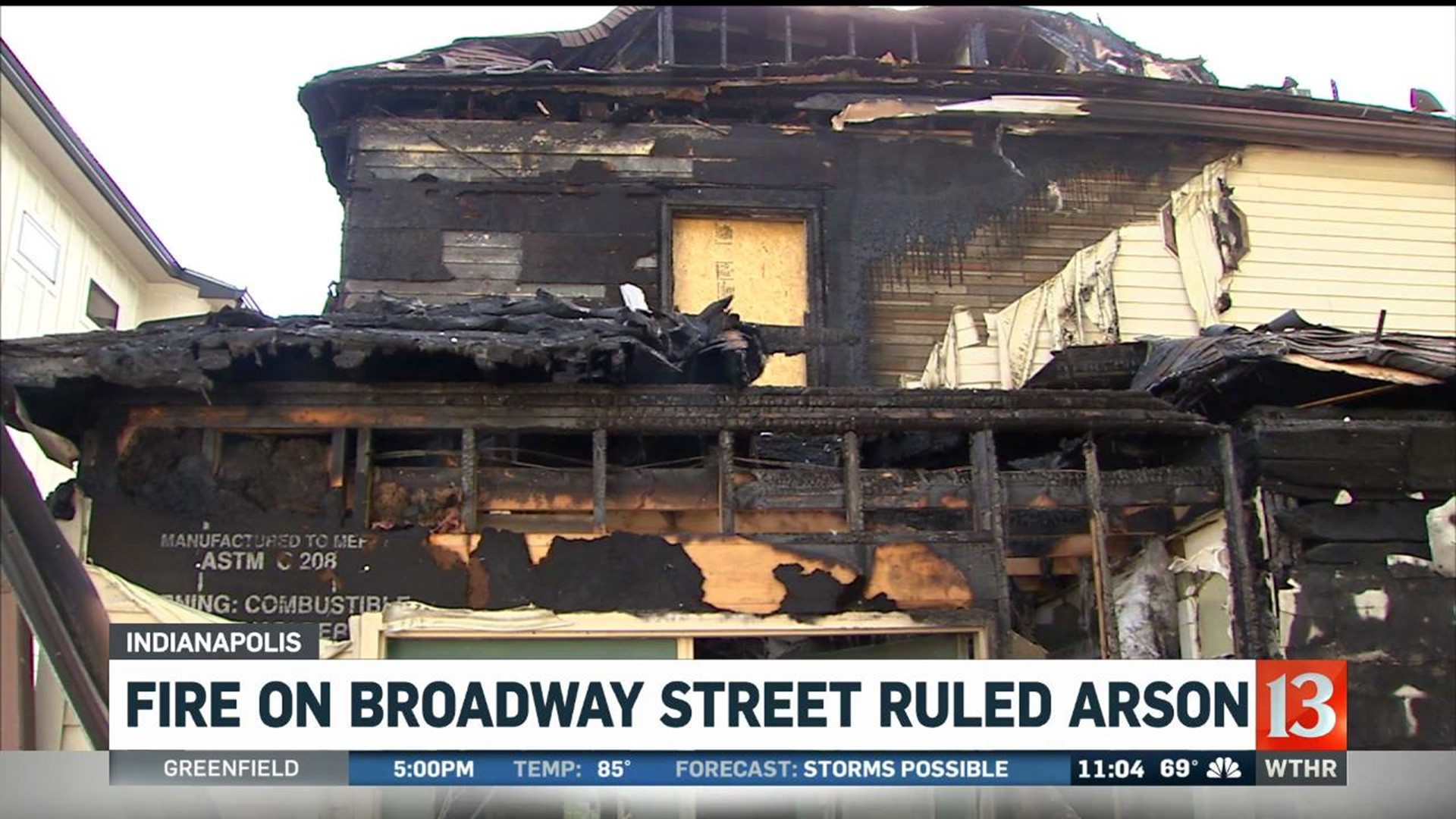 Fire on Broadway Street ruled arson