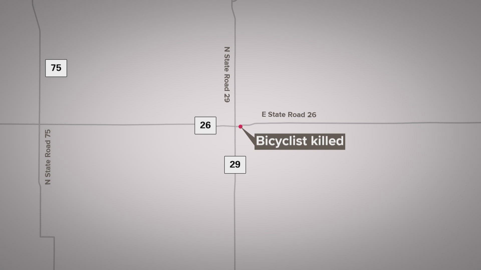 The Tippecanoe County Sheriffs office says a "juvenile driver" veered into the other lane and hit the man on the bike.