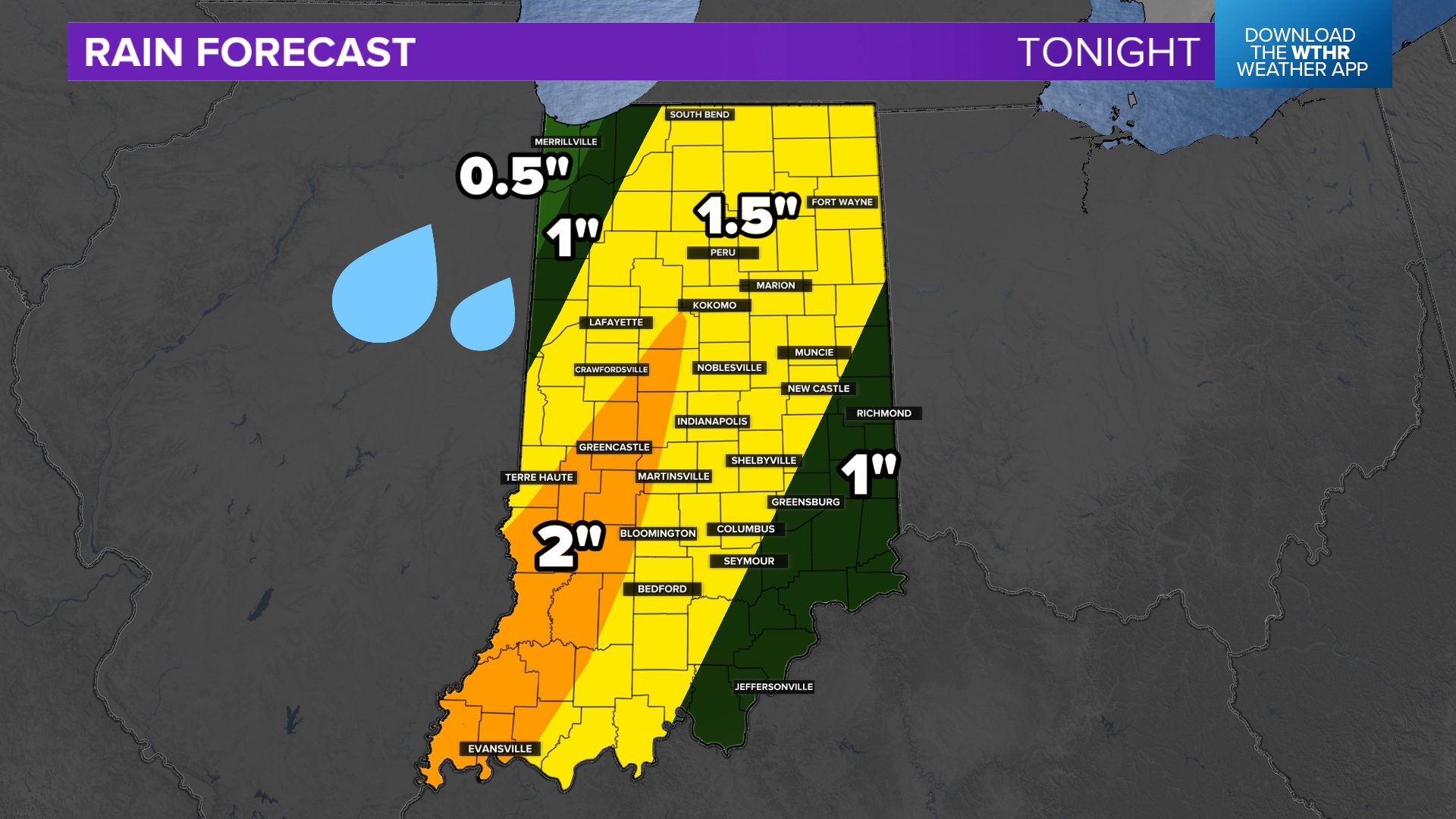 Up to 2.5 inches of rain possible Sunday across Indiana | wthr.com
