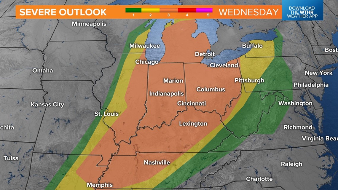 Severe Thunderstorm Potential Wednesday | Wthr.com