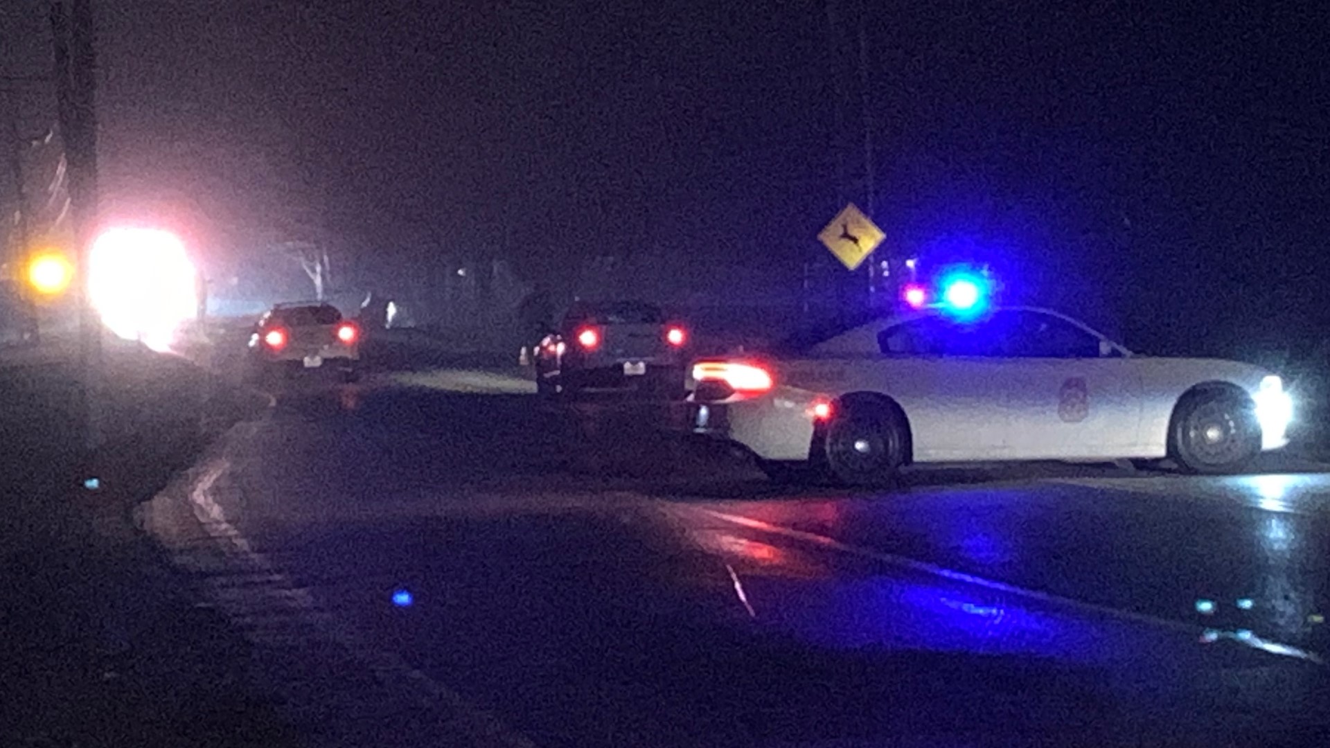 The crash along East Thompson Road near Interstate 74 was reported just before 2 a.m.