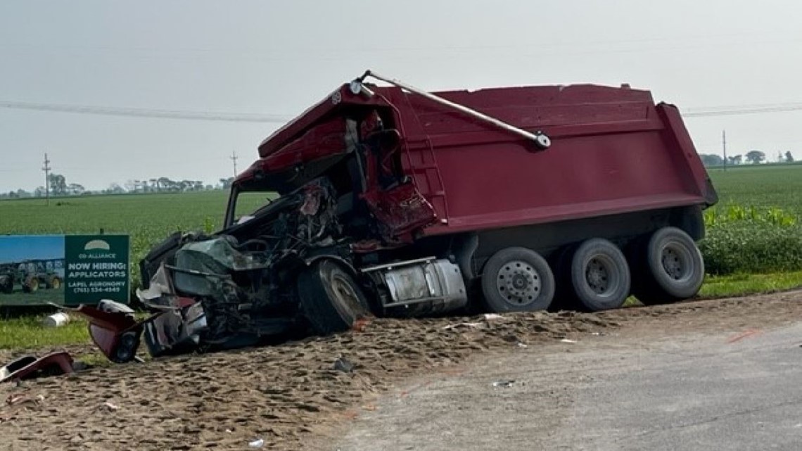 Men Hospitalized After Dump Truck Crash Near Lapel | Wthr.com