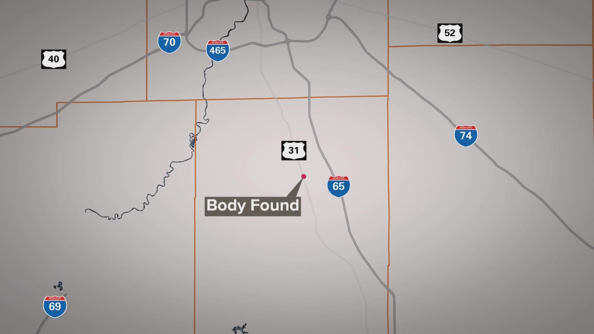 Johnson County Coroner Michael Pruitt said an unidentified man was found in a field near the Wishing Well Motel, located at 511 S. U.S. 31, around 8:30 a.m.