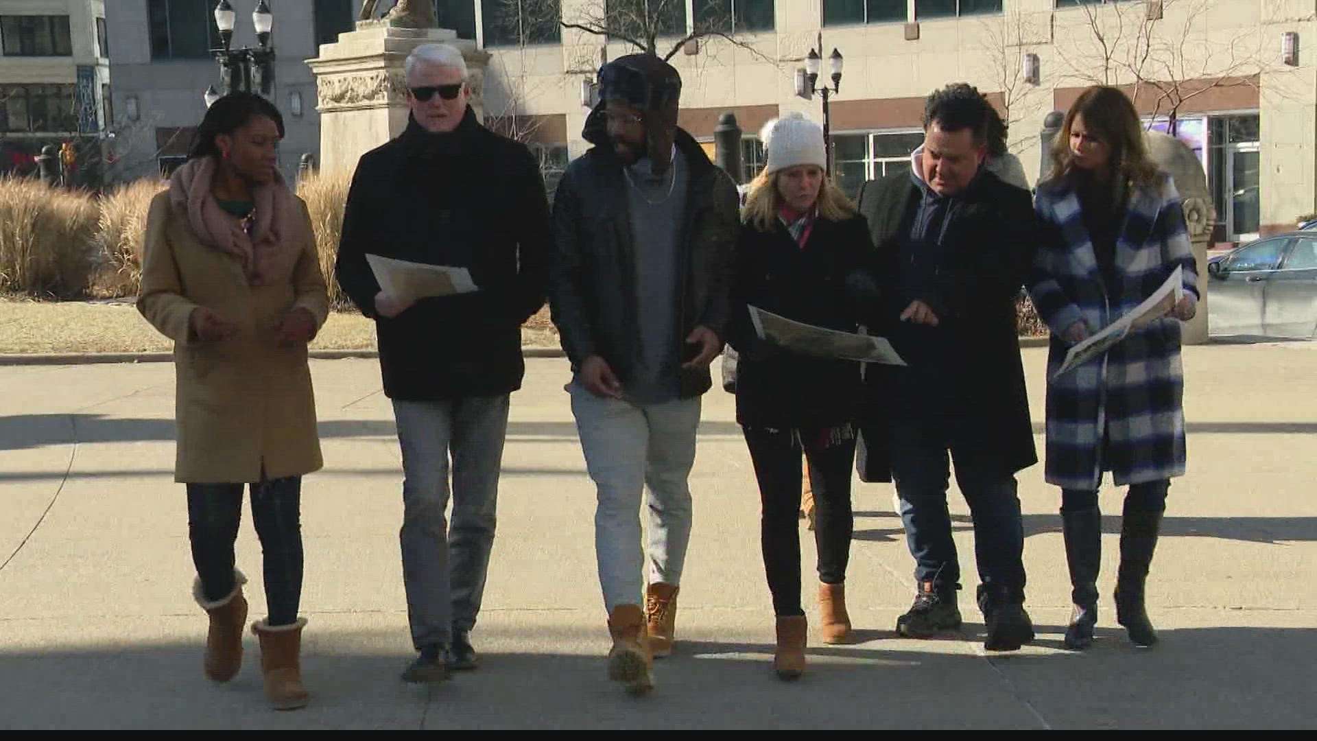 13News anchors joined guide Sampson Levingston for walk and talk tours around Indianapolis to learn more about the Circle City's often untold Black history.