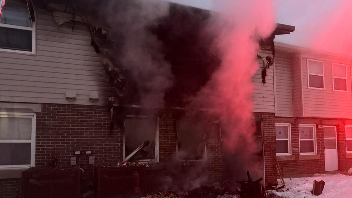 Firefighter injured when ceiling drywall falls during apartment fire on Indy's east side