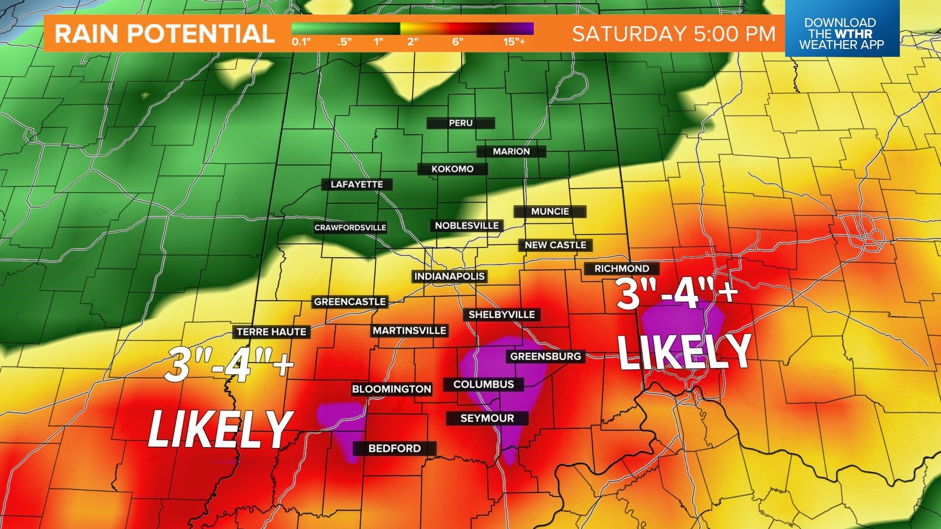 Flooding rain in the days ahead for central Indiana | wthr.com