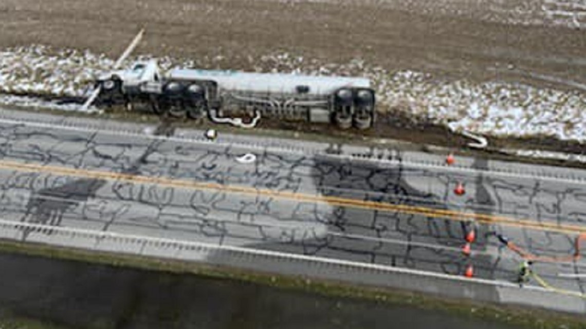 Tanker overturns closing S.R. 32 in Westfield - Vimarsana News