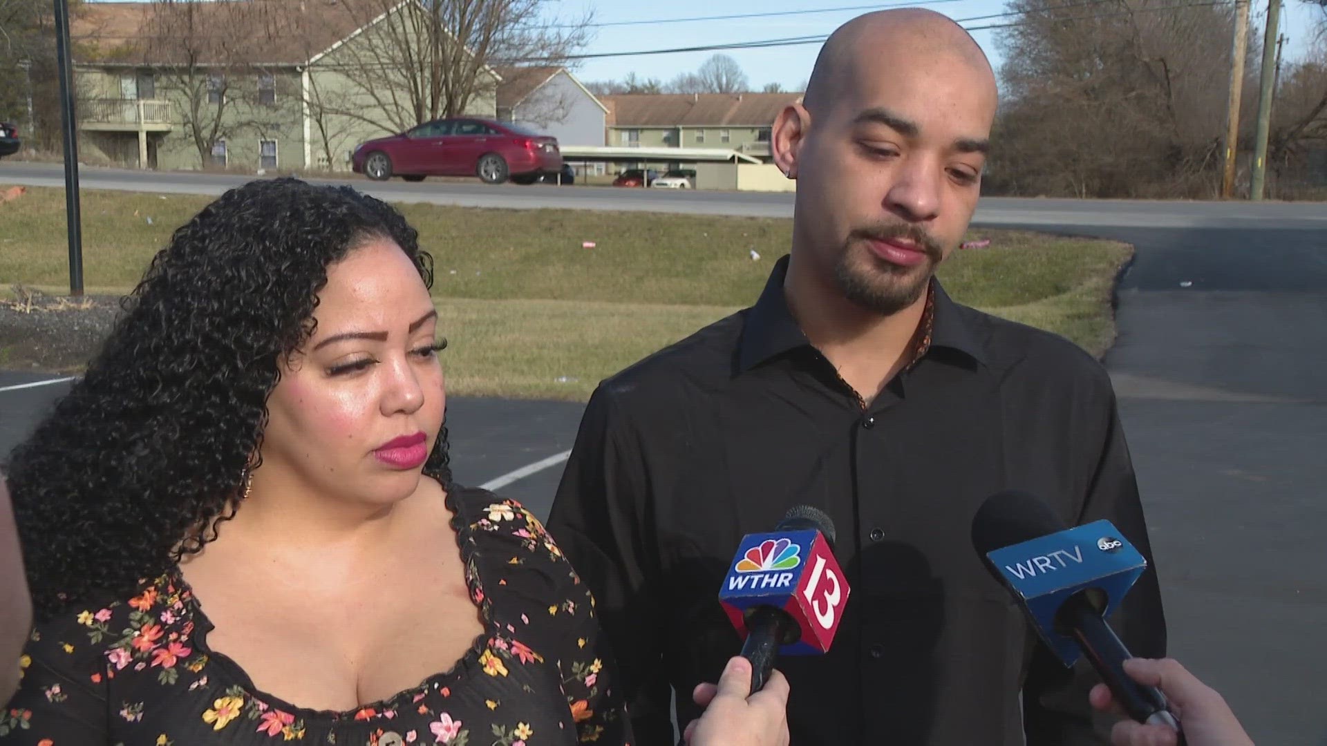 13News reporter Chase Houle talks with the family of one of the victims in the Mitthoefer murders case.