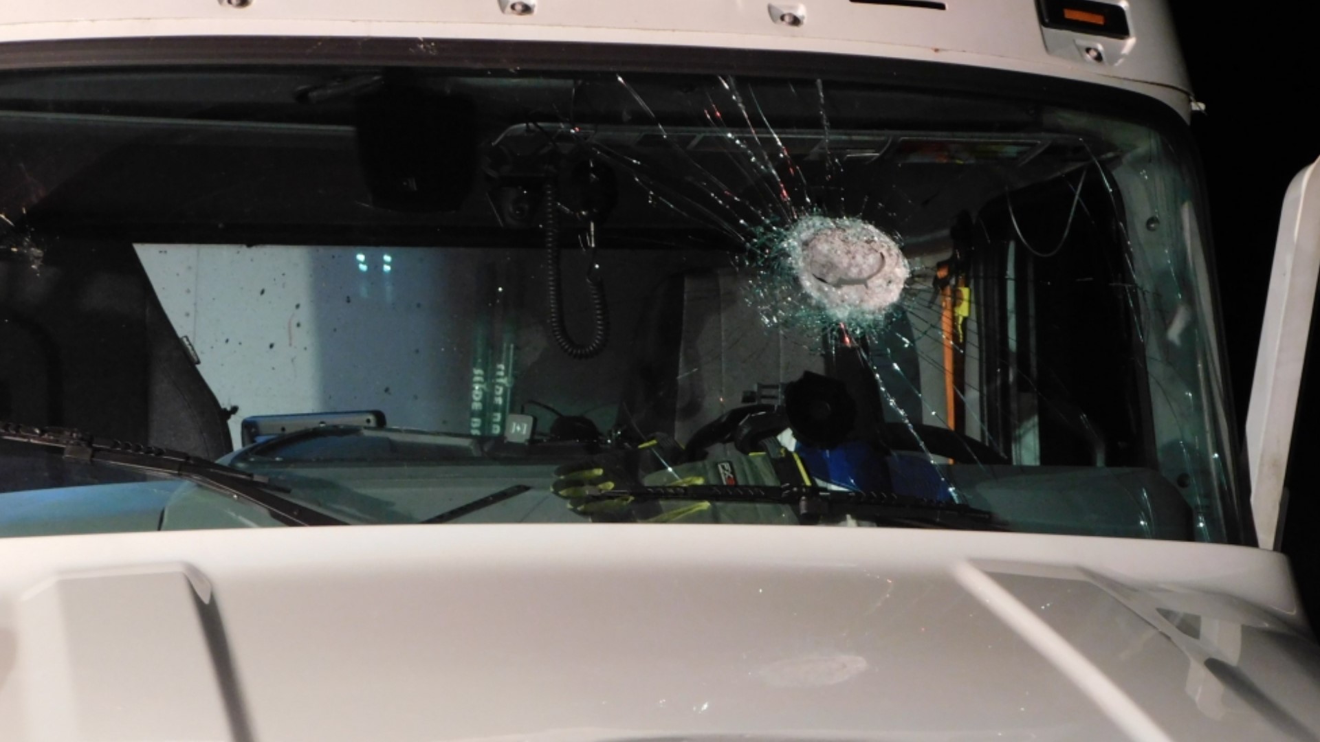 The Decatur County Sheriff's Office is reviewing video evidence and said it appears a rock was thrown through the windshield and hit the driver in the head.