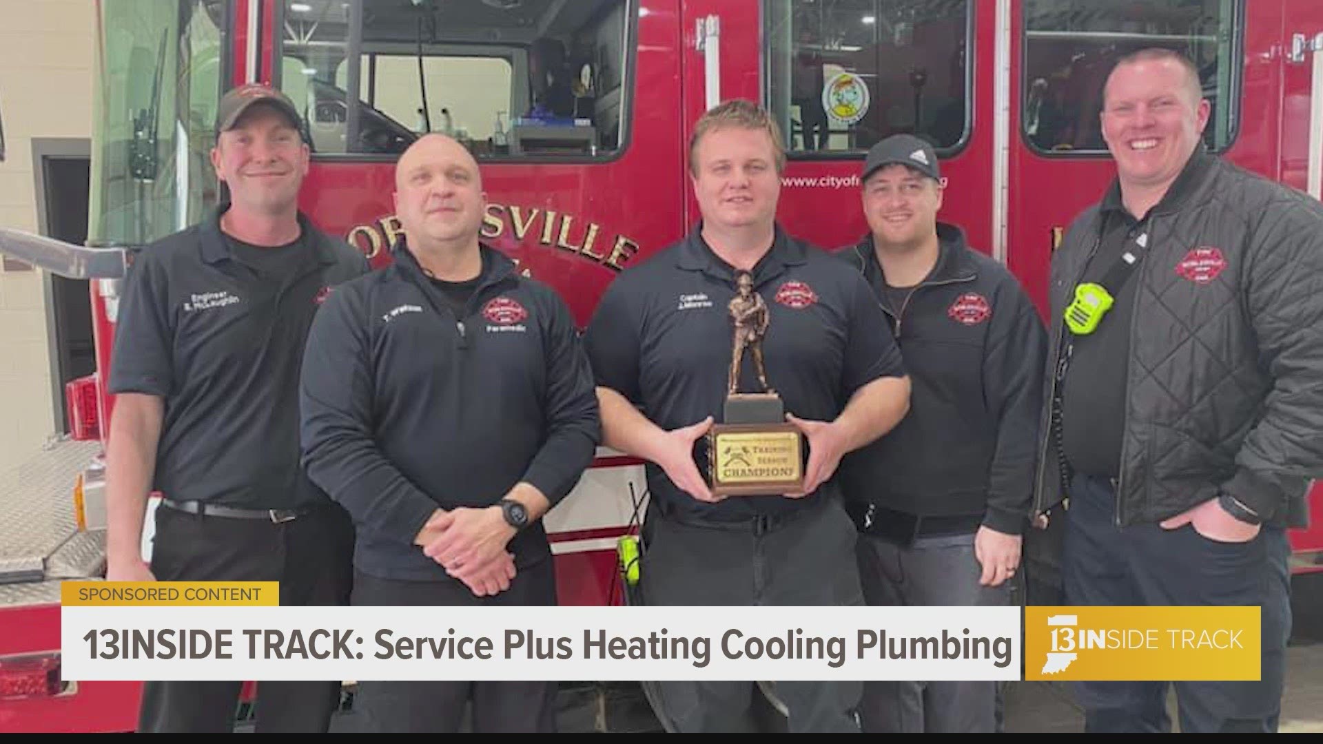 Service Plus awarded firefighter Jeremiah Monroe and his family with a brand new, energy-efficient HVAC system and a new water heater.