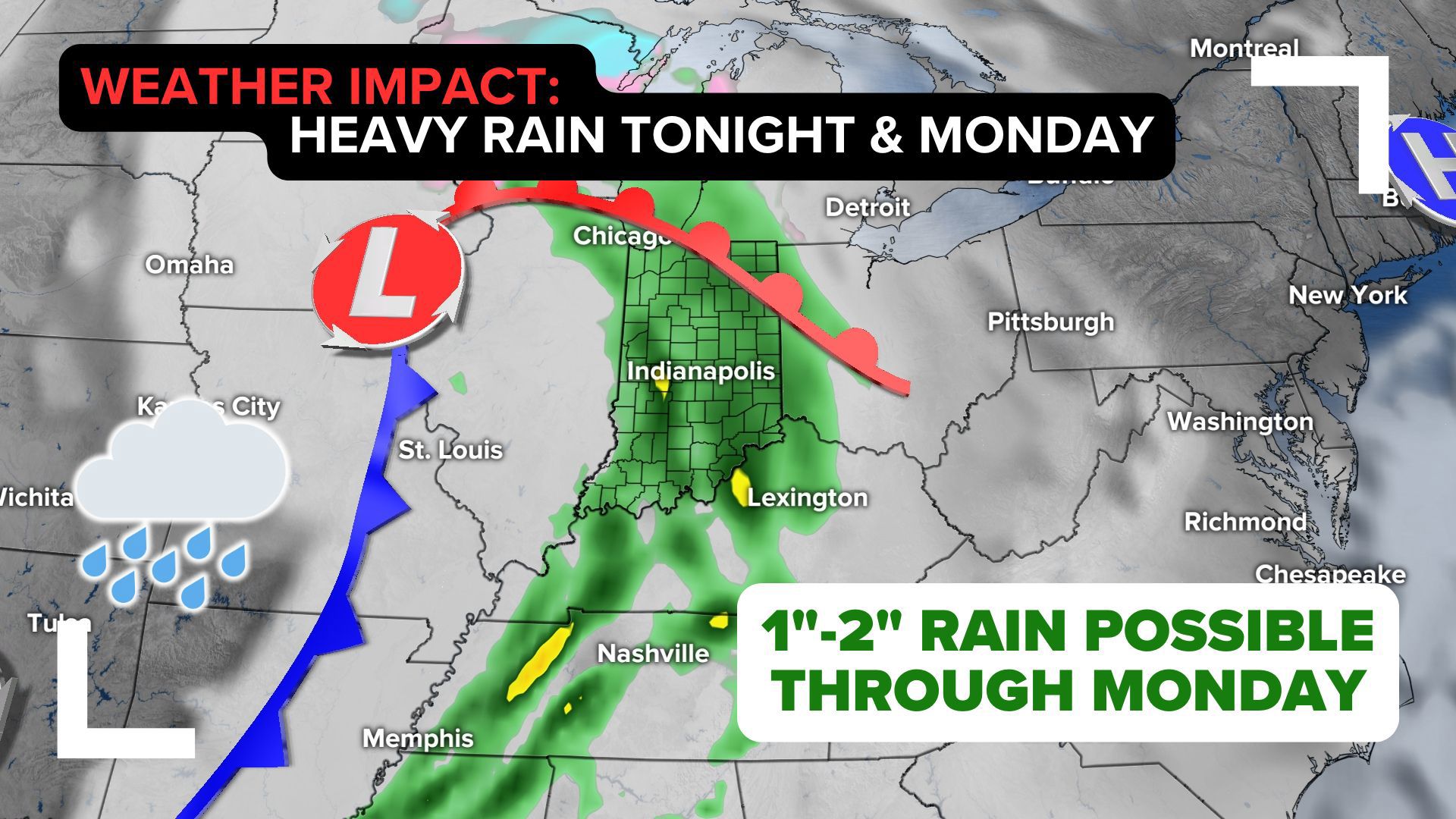 Round of heavy rain moving into central Indiana | wthr.com