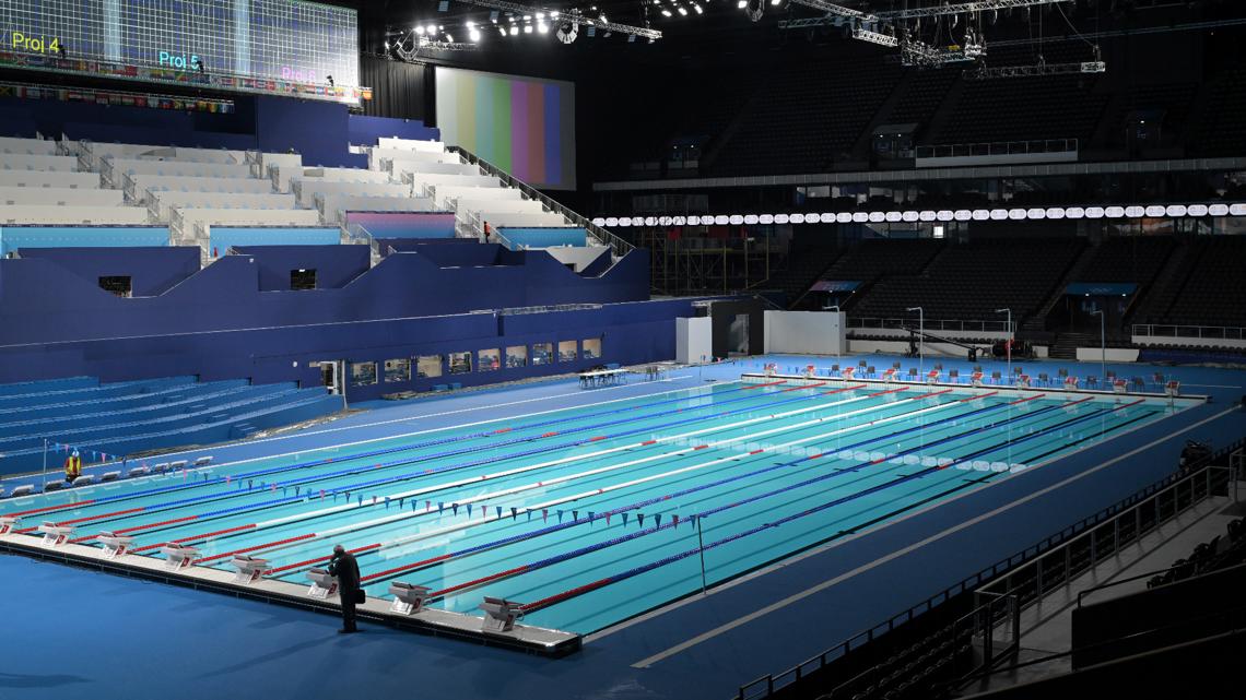 Swimming sets up in a rugby arena for 2024 Paris Olympics | wthr.com