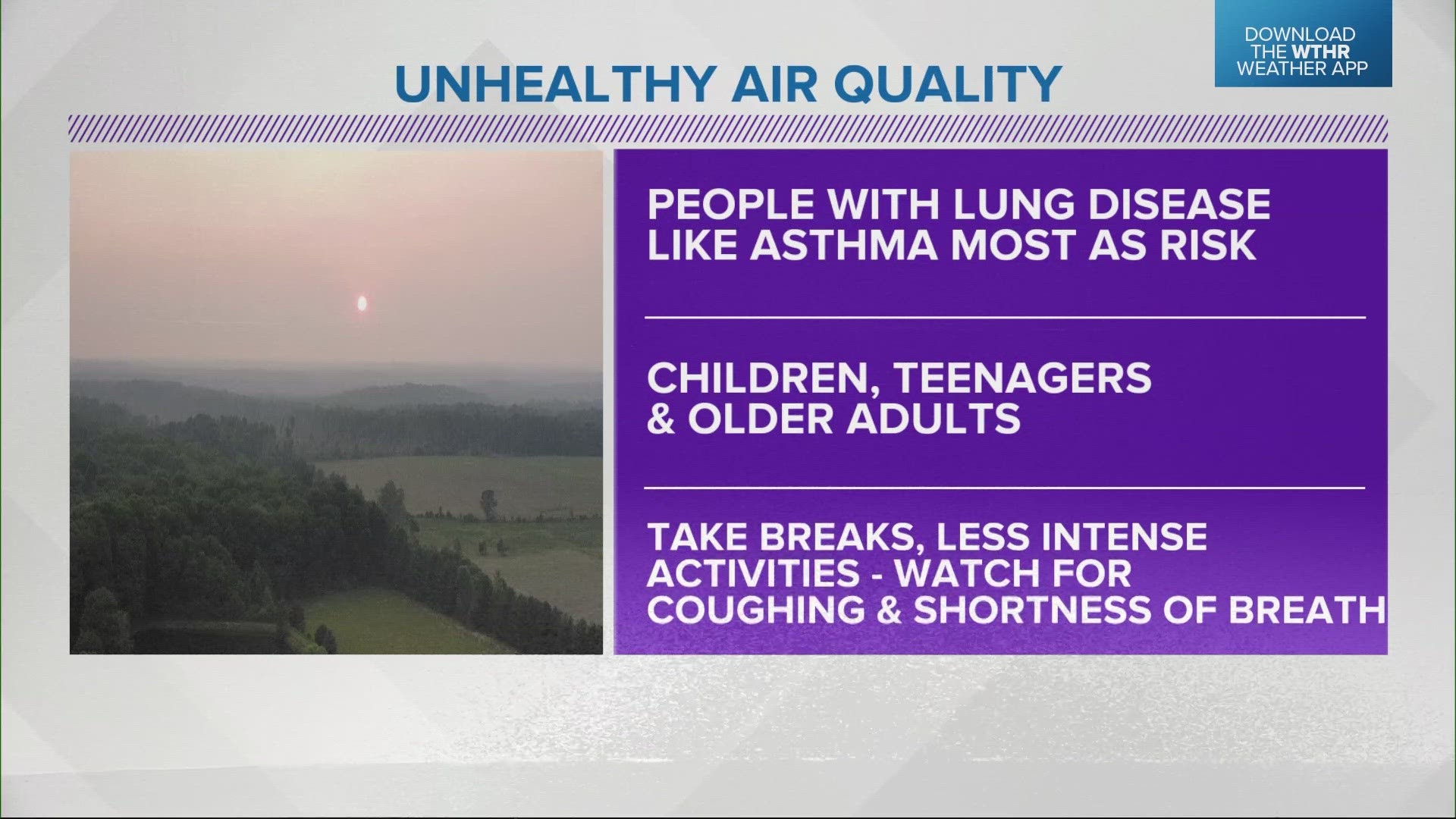 The haze is bringing poor air quality to Central Indiana. Here are some tips to help deal with it.