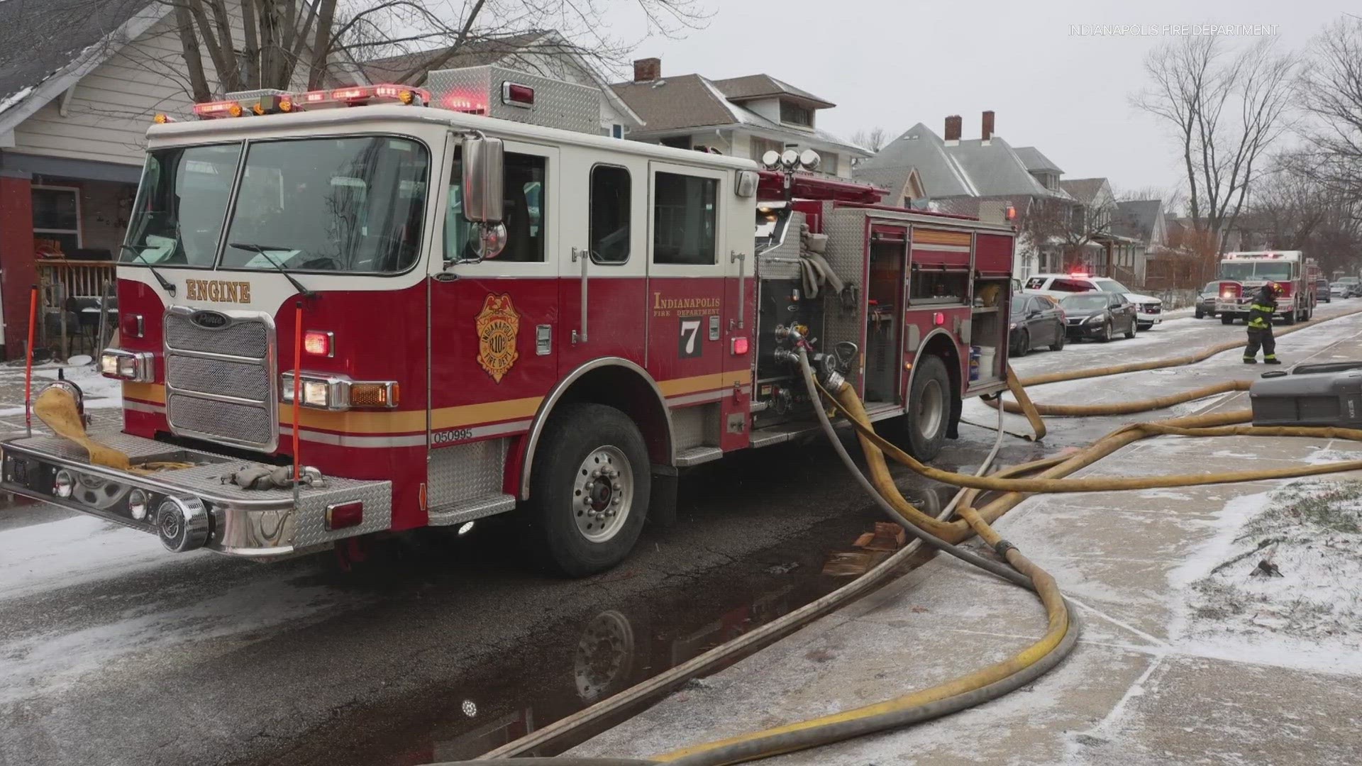 13News reporter Anna Chalker talked with IFD Battalion Chief Rita Reith about how the Indianapolis Fire Department fights fires in extreme cold.