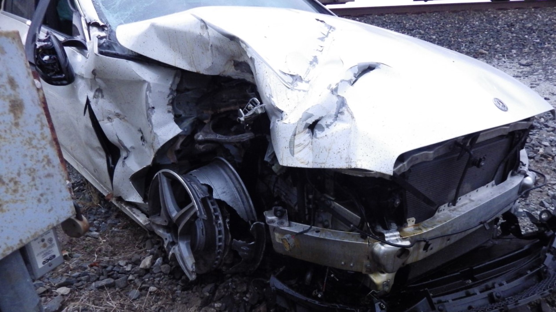 Hancock County crash between train and vehicle