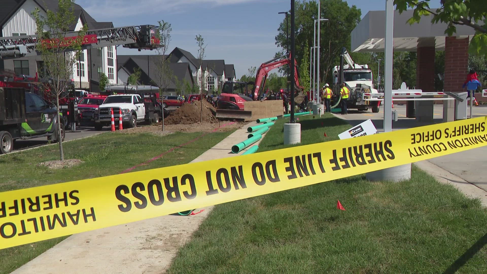 The Hamiltion County Coroner says 21-year-old Shawn Young died after getting trapped in that trench. It happened this morning near 146th street and River Road.