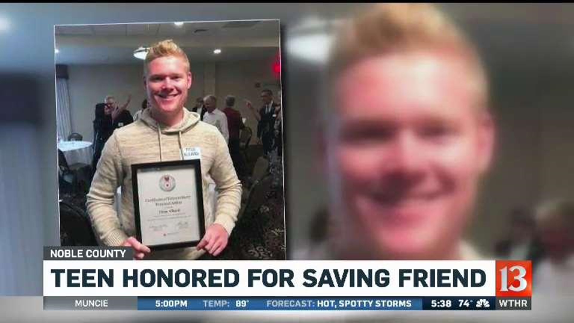 Teen Honored for Saving Friend