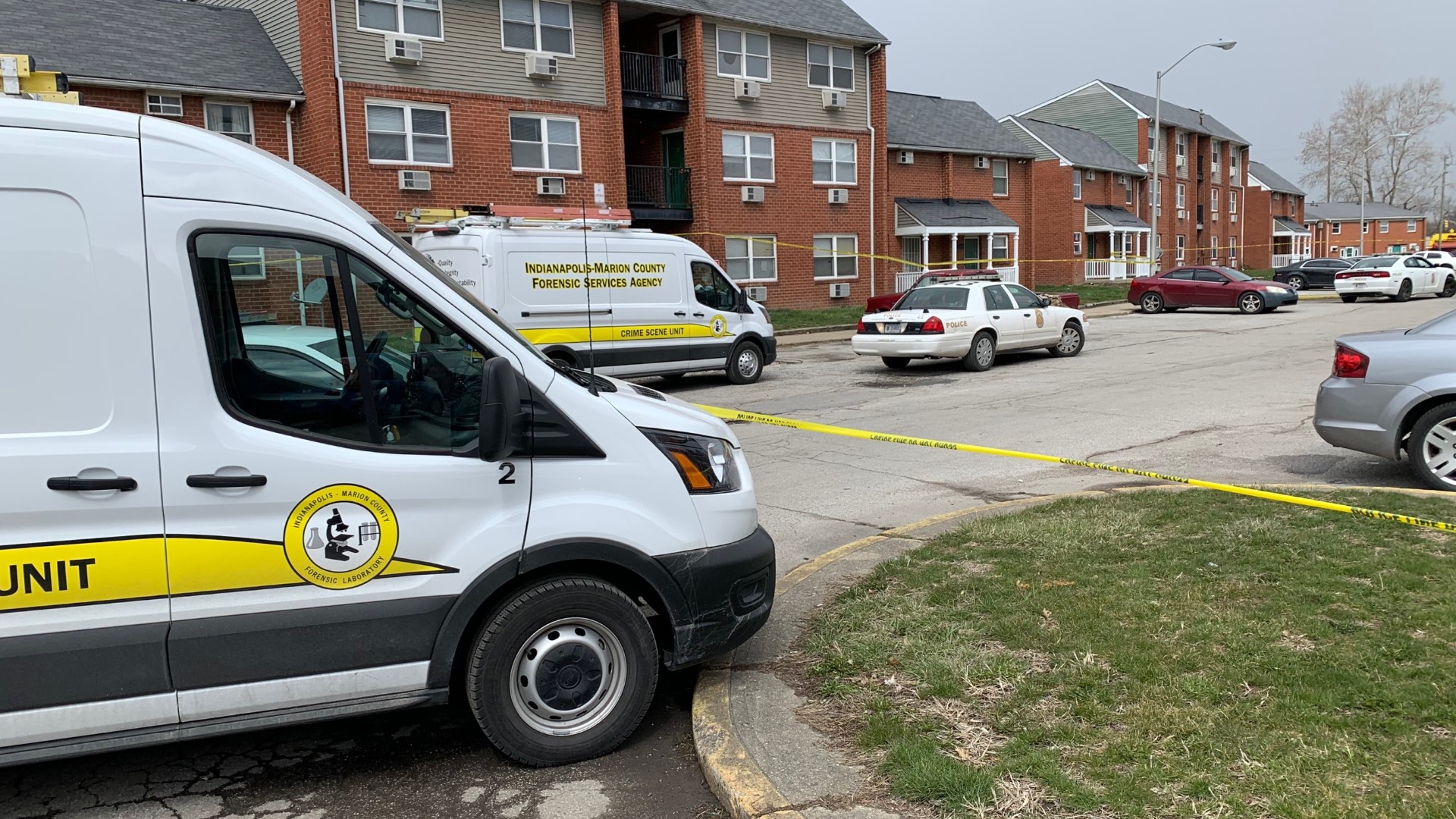 Officers were called to an apartment complex on Beckwith Drive, near East 25th Street and Hillside Avenue, shortly after 1 p.m.