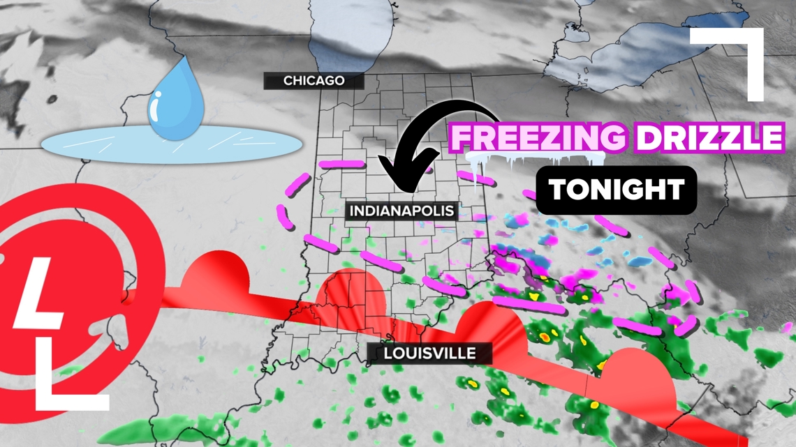 Some light freezing drizzle may move into Indiana tonight, more ...