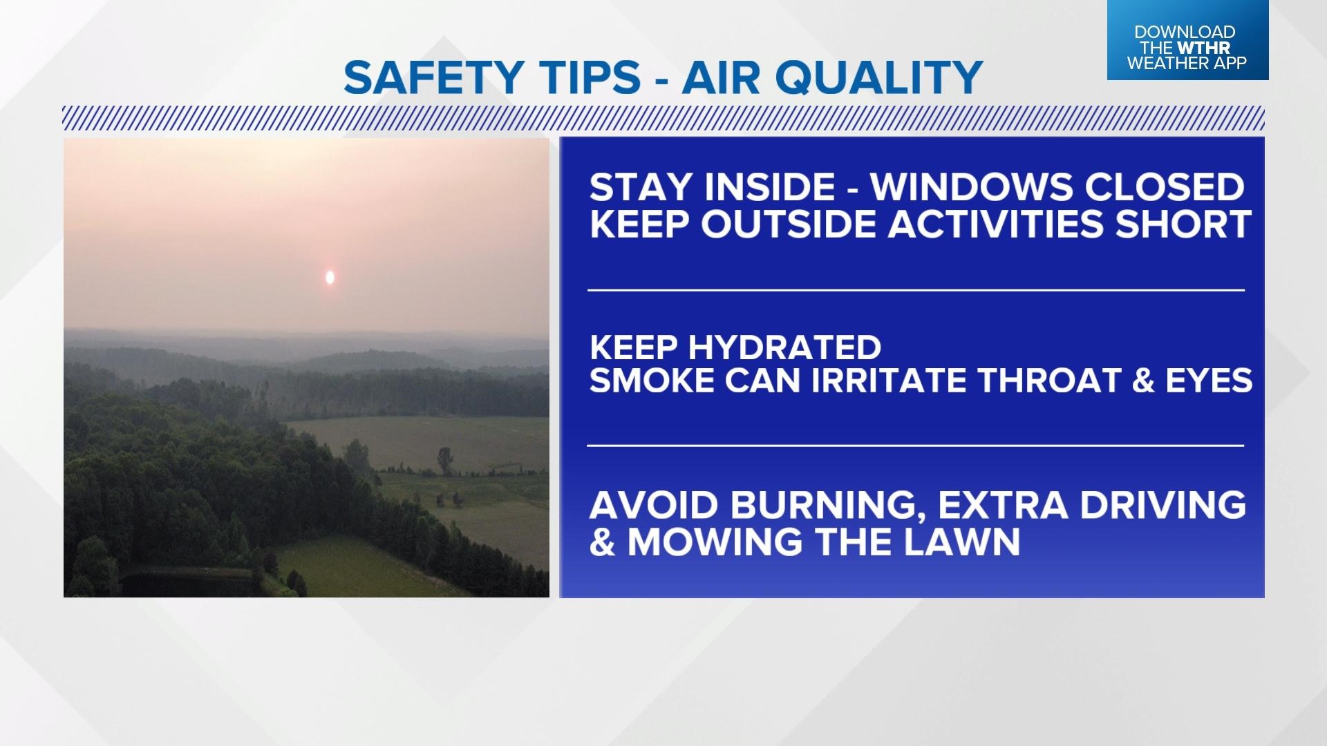 Stay Weather Aware poor air quality Friday