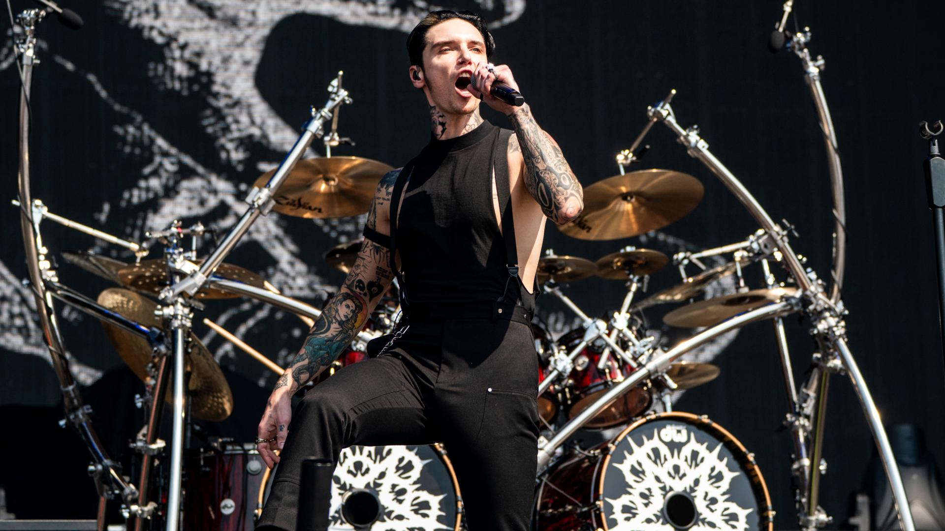 Rock band Black Veil Brides performing in downtown Indianapolis on ...