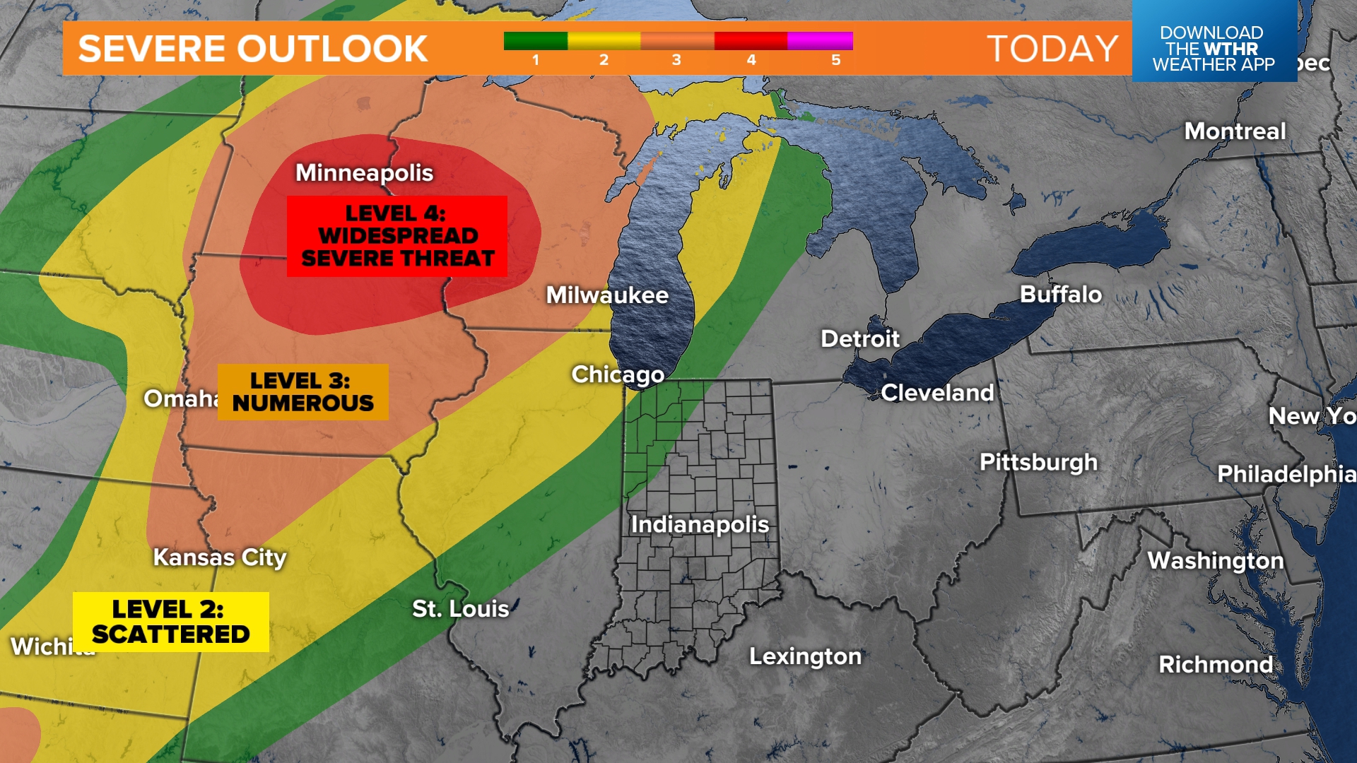 Weather Impact Alert: Most of Indiana under Level 2 threat for Tuesday ...