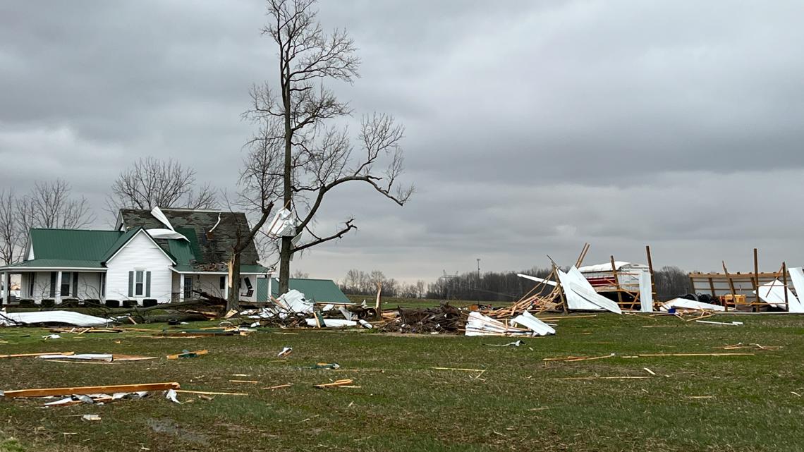 Damage came in after at least one tornado in central Indiana | wthr.com