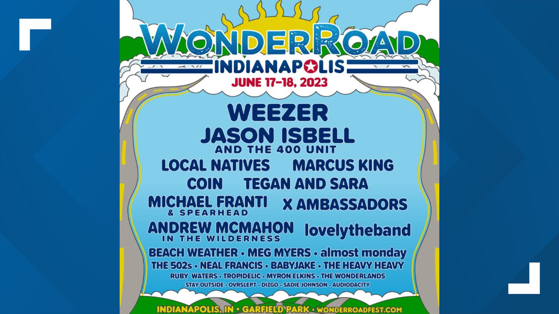 Lineup set for WonderRoad Indianapolis at Garfield Park