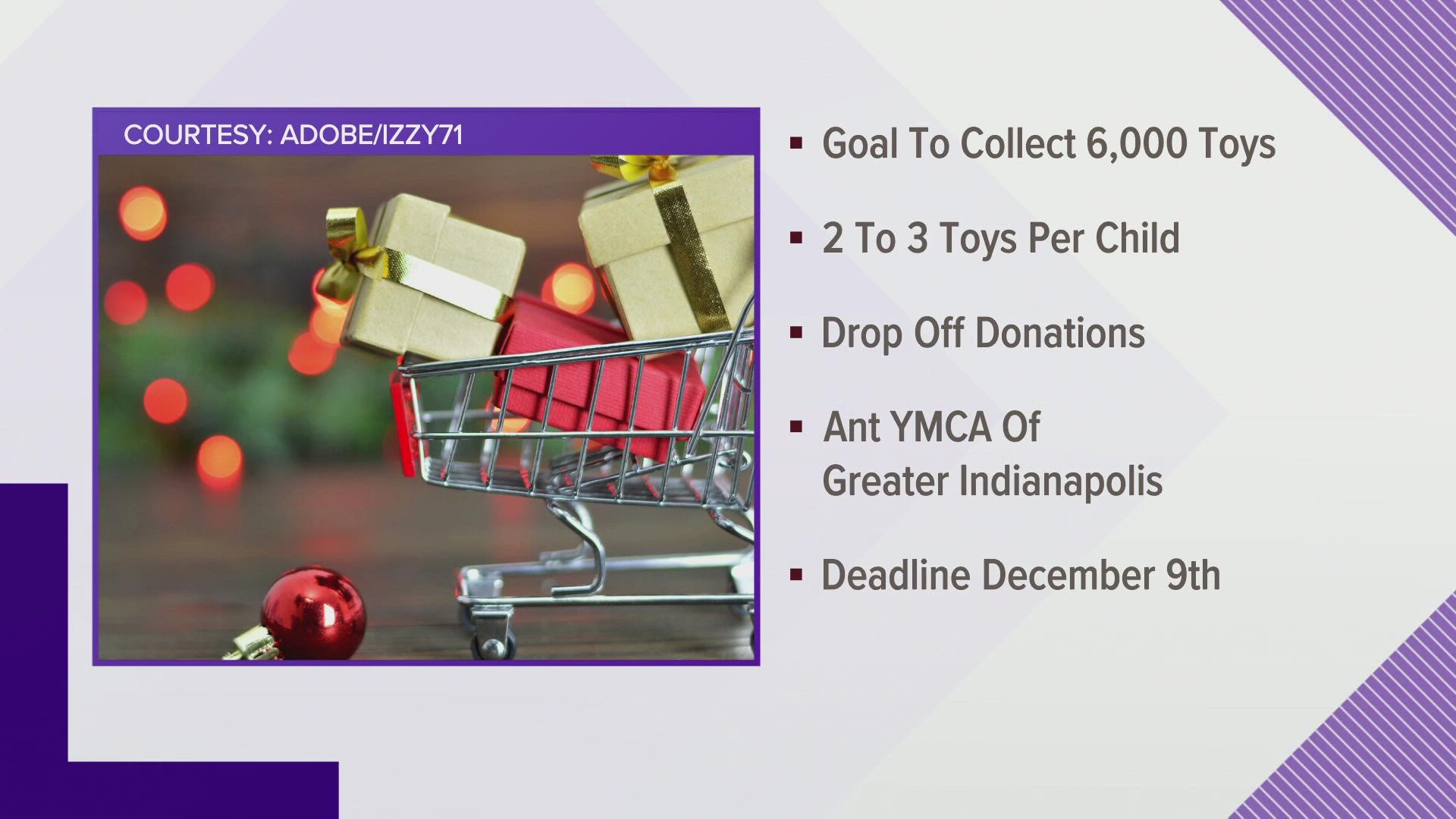 The YMCA's goal is to collect 6,000 toys so that kids can wake up to a few gifts on Christmas morning.