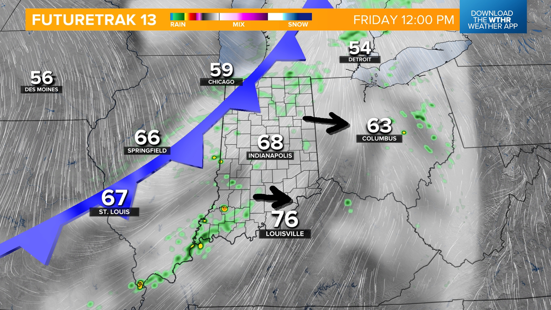 How much rain to expect across Indiana on Friday