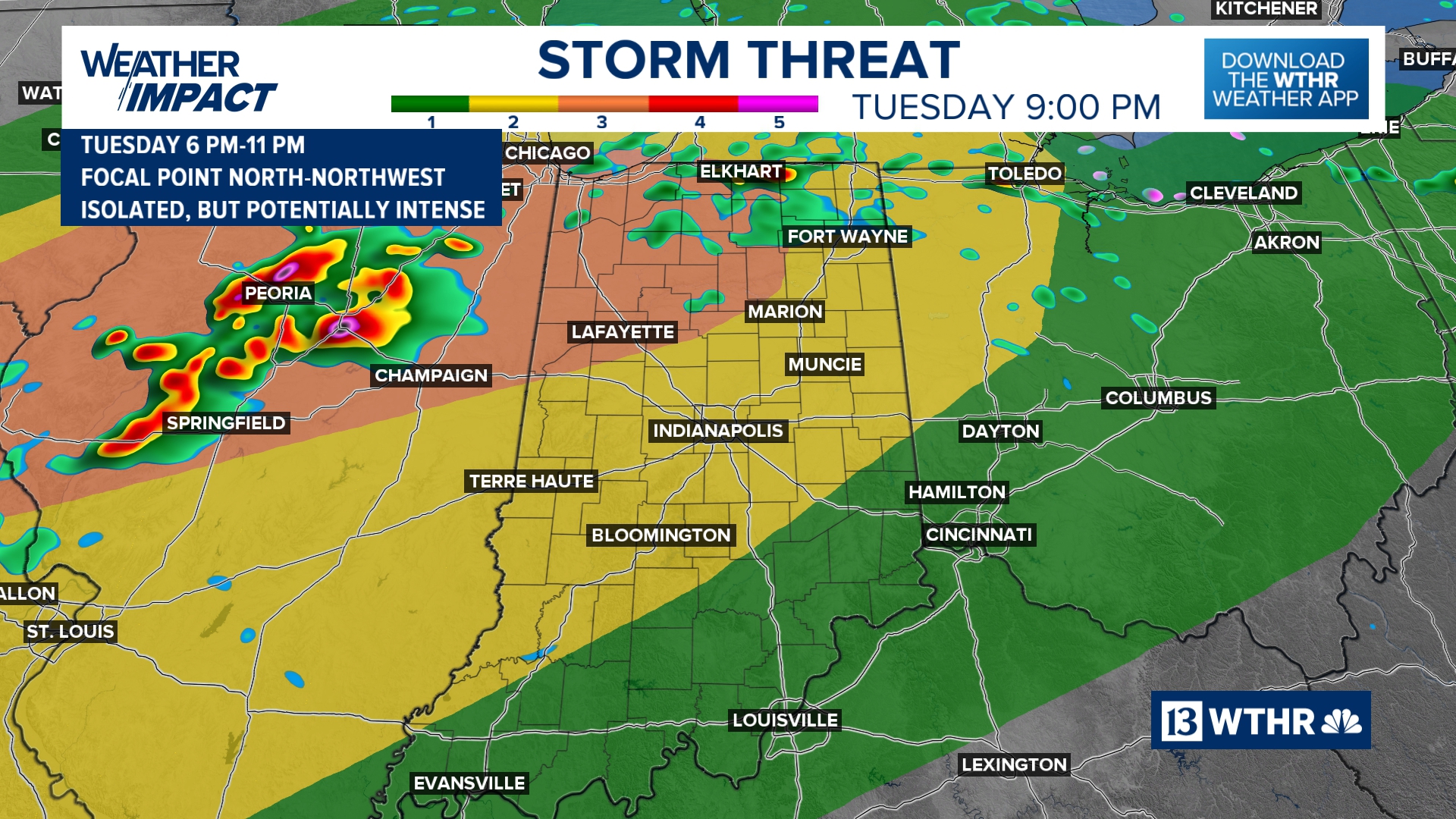 Weather Impact Alert | Severe storm threat Tuesday night into Wednesday ...