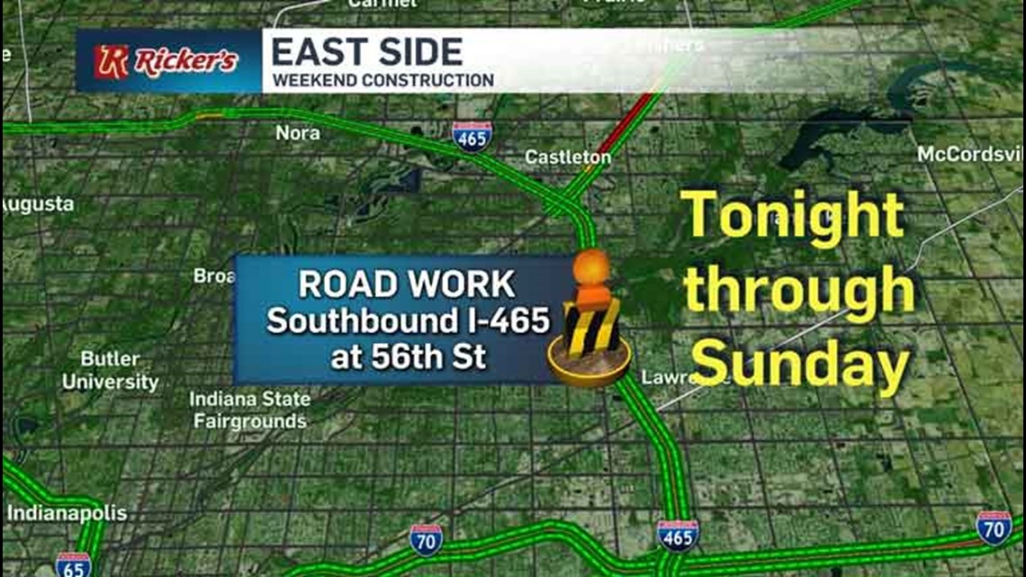 Southbound I-465 restricted on east side this weekend | wthr.com