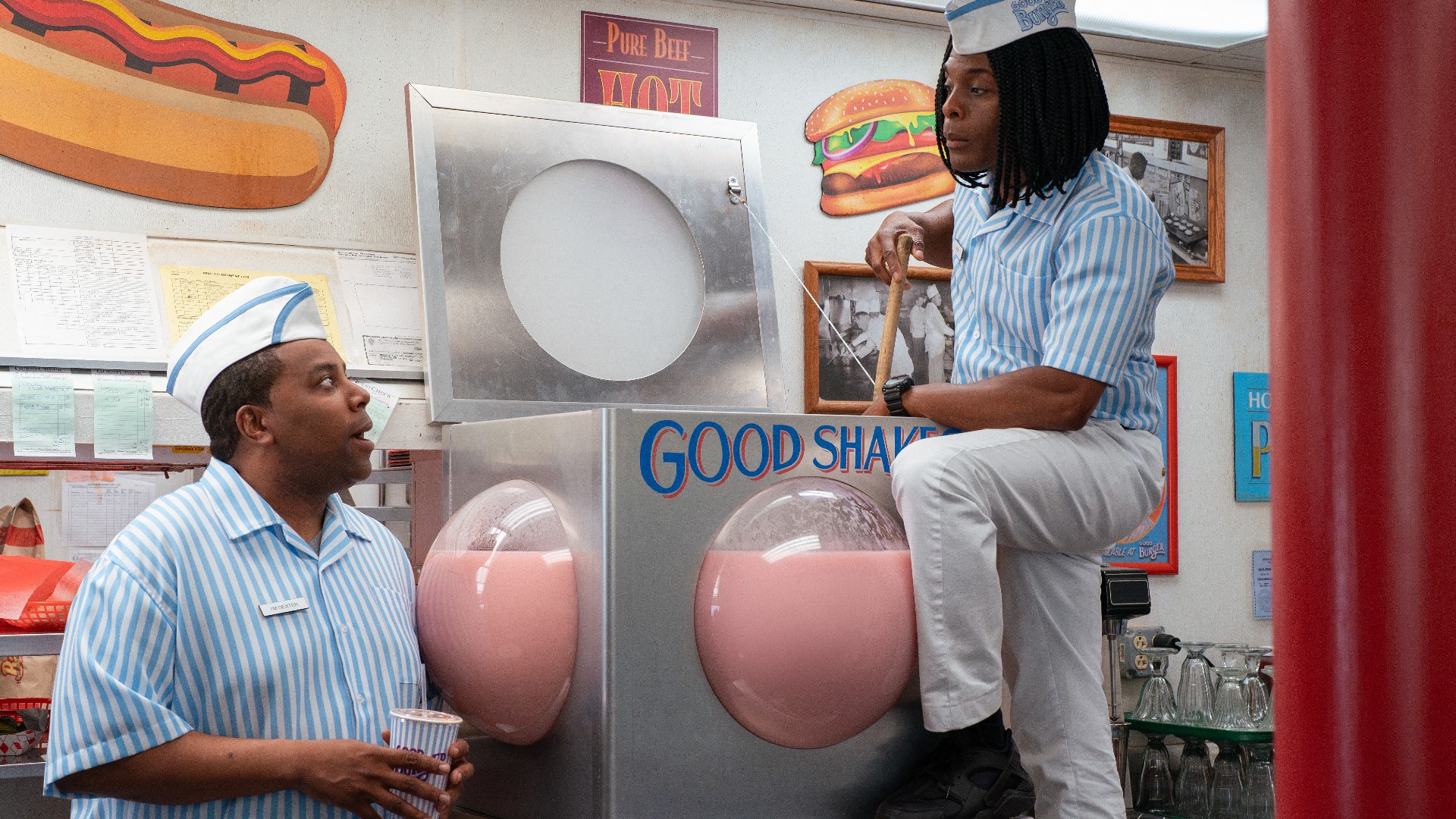 Set — and released — 26 years after the first film, Kenan Thompson and Kel Mitchell's characters reunite at the iconic fast-food restaurant.