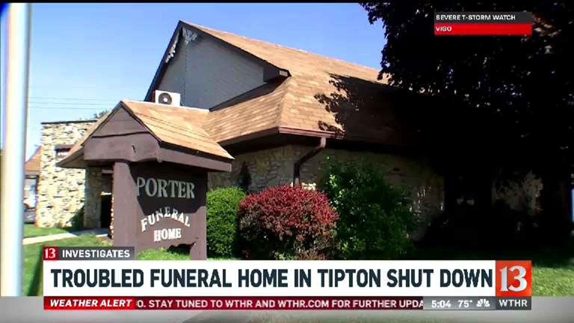 Funeral home shut down