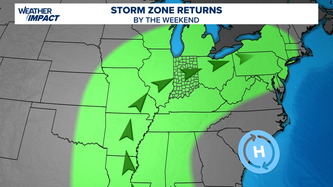 Pattern shift on the way, storm zone heading back to Indiana next weekend | 13Weather Blog