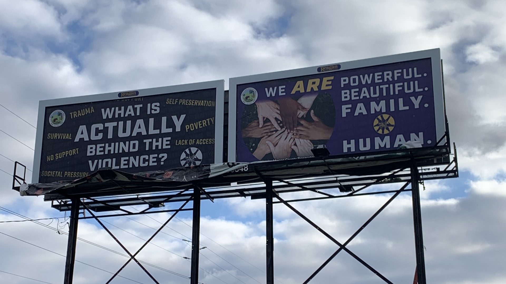 There will be 25 billboards, designed by youth, going up around Indianapolis promoting two messages: the reason behind violence and unity.