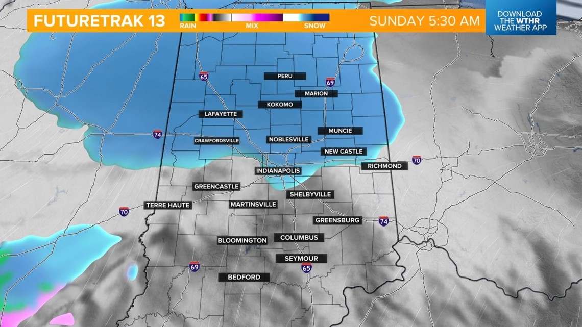 Weekend snow chances in central Indiana