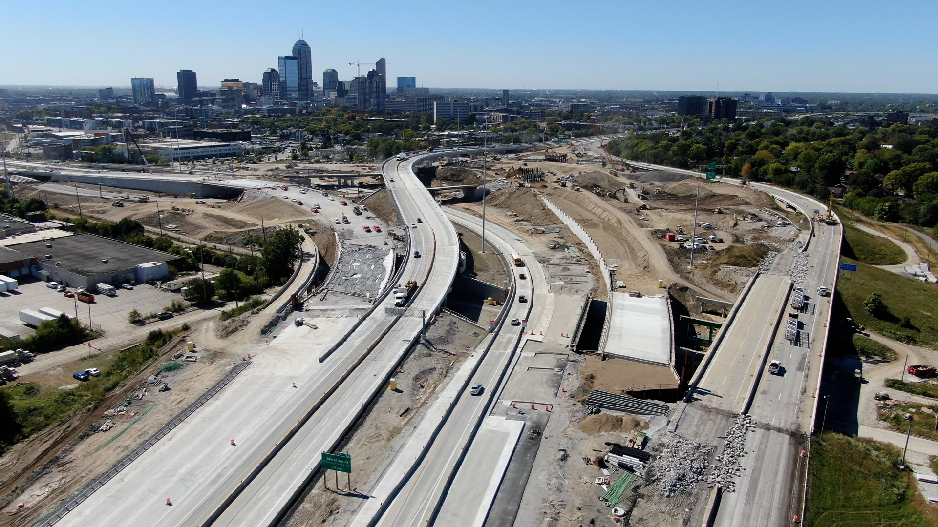 Construction is progressing on the North Split in Indianapolis.