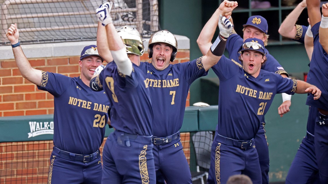 Notre Dame beats top seed Tennessee in NCAA baseball 