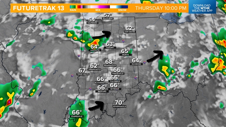 Indiana faces scattered storms Thursday, low severe threat | wthr.com