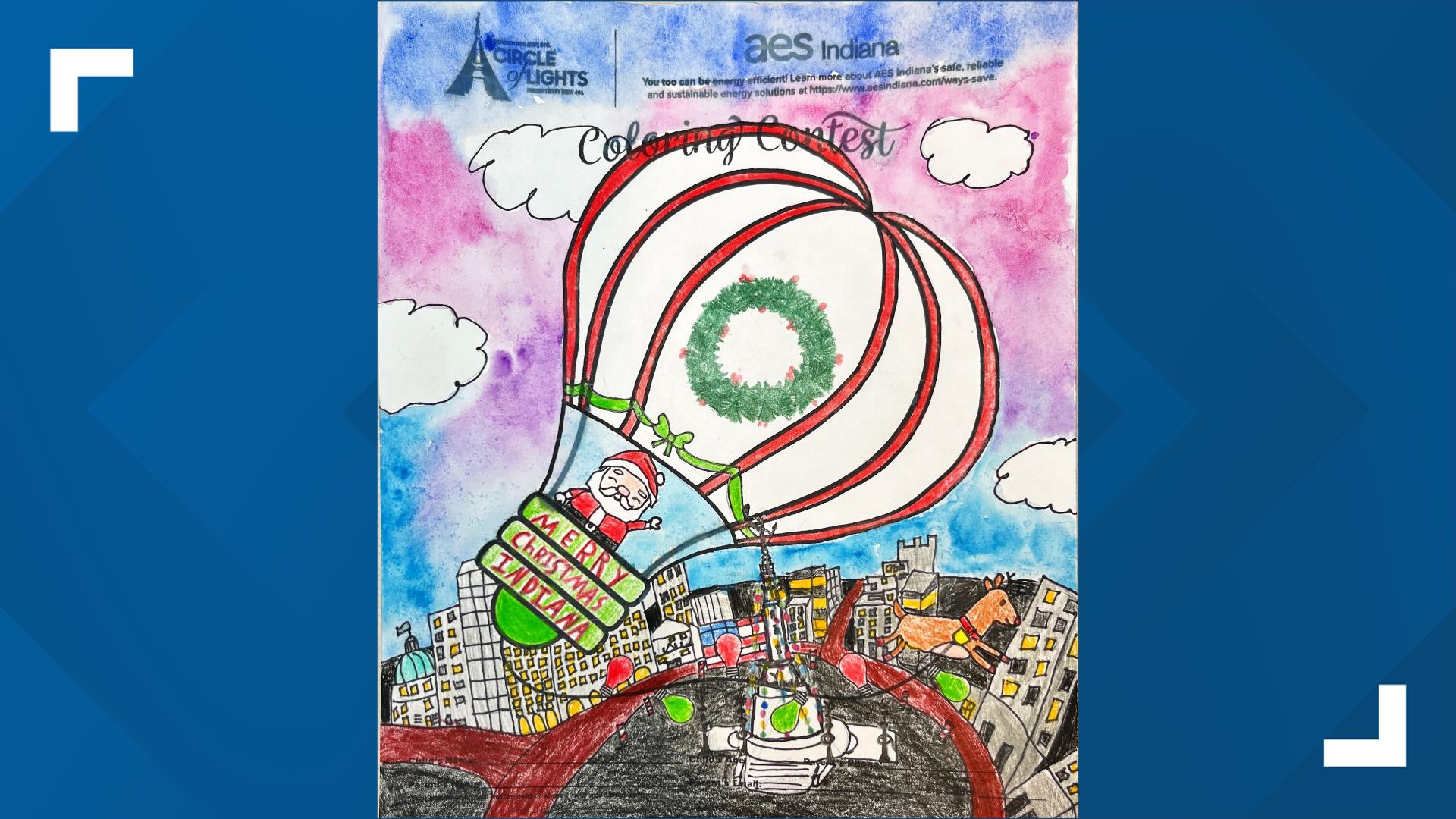 Lula Avery won this year's AES Indiana Coloring Contest, and she gets to “flip the switch” for the Downtown Indy, Inc. Circle of Lights.