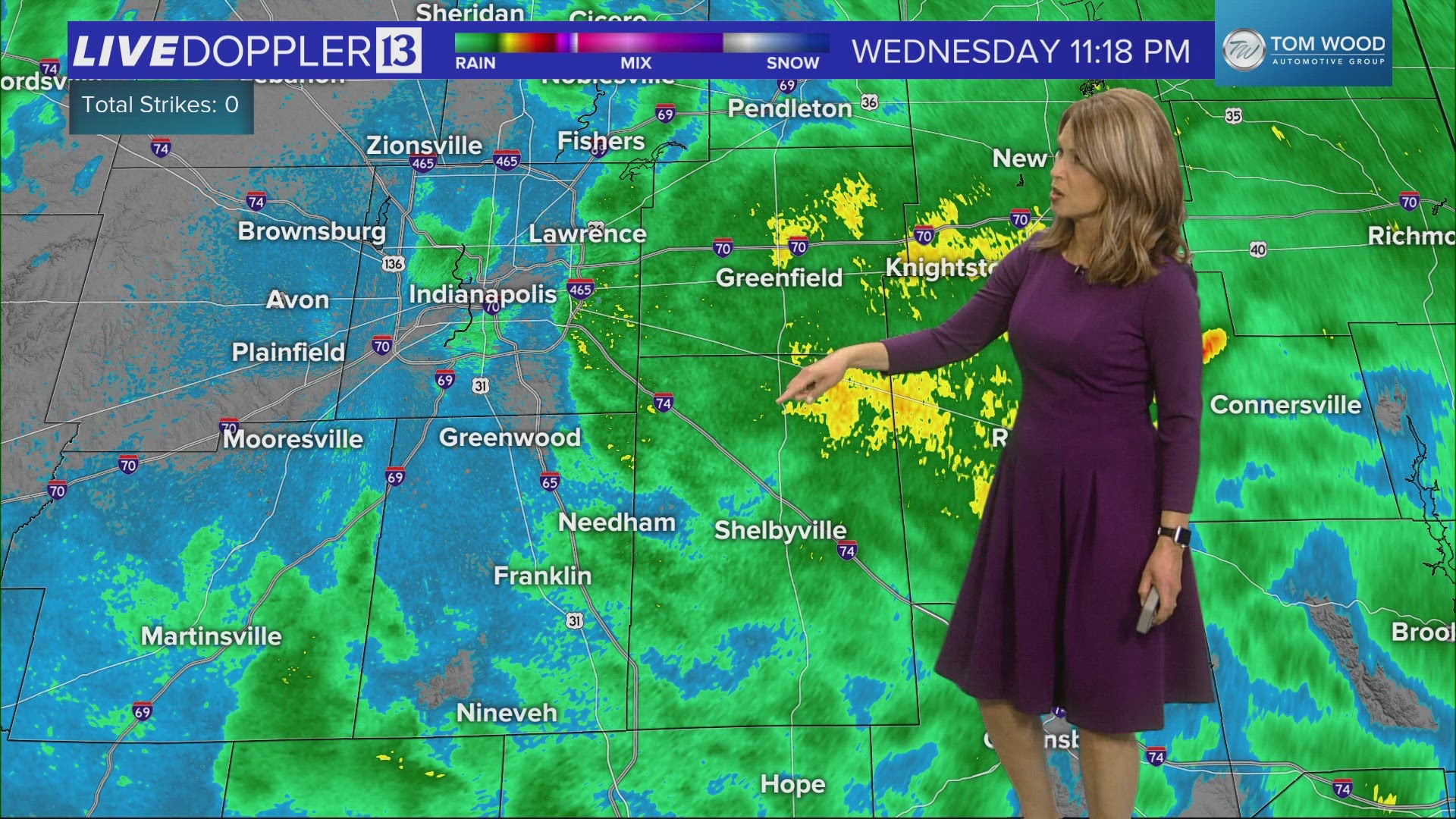 13News meteorologist Angela Buchman is tracking more rain as it moves through Indiana on Wednesday night.