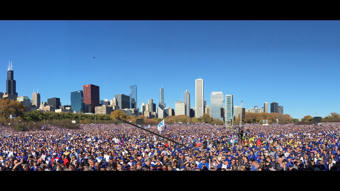 Fans pack Chicago streets for Cubs parade, rally